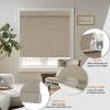 Persilux No Drill No Tools Blackout Roller Shades for Windows,Linen Fabric Cordless Roller Blinds,UV Protection Custom Blinds for Home,Bedroom,Living Room,Khaki-Blackout,57" W X 72" H view 4
