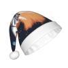 MUFLVDX Rocket In Space Print Christmas Hat Adult,Santa Hat For Women And Men,For Christmas New Year Holiday Party Supplies view 2