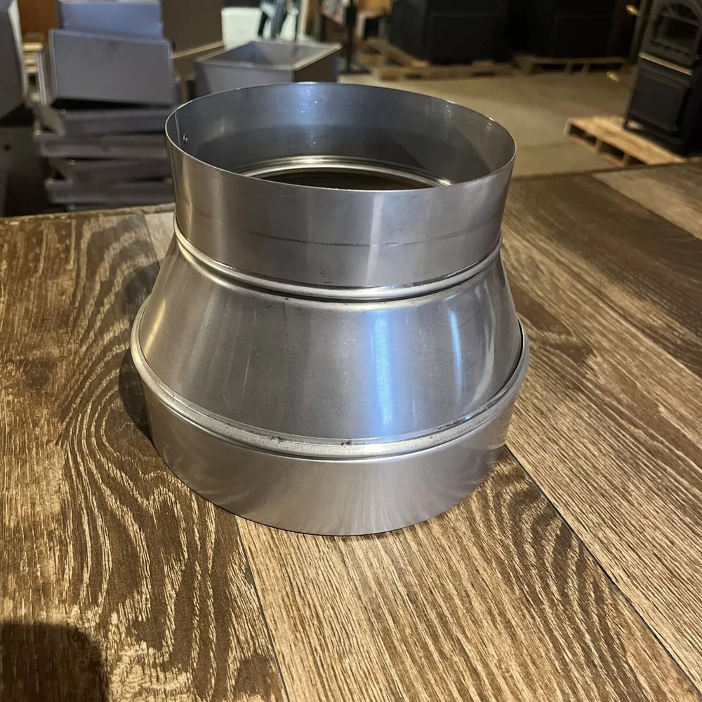 8 x 6 Stainless Steel Stove Pipe/Chimney Reducer/Increaser