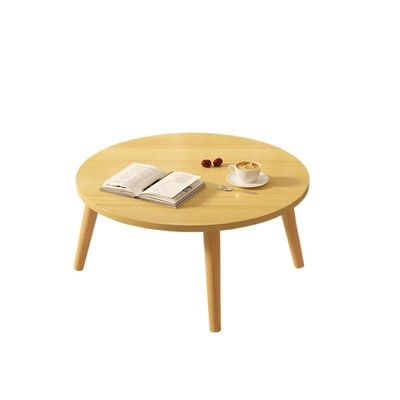 XINCHANG Round Coffee Table with Wood Legs, Tea Table Side Table Living Room Coffee Table,Space-Saving Dinette Dining Table (Walnut 15.75"x15.75"x11.81")