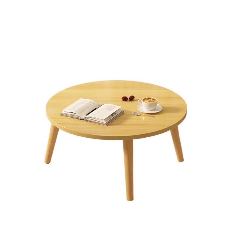 XINCHANG Round Coffee Table with Wood Legs, Tea Table Side Table Living Room Coffee Table,Space-Saving Dinette Dining Table (Walnut 15.75"x15.75"x11.81")