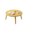 XINCHANG Round Coffee Table with Wood Legs, Tea Table Side Table Living Room Coffee Table,Space-Saving Dinette Dining Table (Walnut 15.75"x15.75"x11.81") view 1