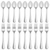 32 Pcs Forks and Spoons Silverware Set,Food Grade Stainless Steel Flatware Cutlery Set for Home,Kitchen and Restaurant,Mirror Polished,Dishwasher Safe-16 Dinner Fork(8 inch) and 16 Teaspoon(6.5 inch) view 1