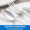 32 Pcs Forks and Spoons Silverware Set,Food Grade Stainless Steel Flatware Cutlery Set for Home,Kitchen and Restaurant,Mirror Polished,Dishwasher Safe-16 Dinner Fork(8 inch) and 16 Teaspoon(6.5 inch) view 4