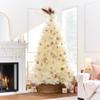 Best Choice Products Artificial Ivory Pampas Christmas Tree, 6ft Premium Deluxe Unlit Pampas Grass Holiday Dcor, Easy Assembly, Metal Base view 2