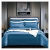 1400TC Egyptian Cotton Bedding Set White bedlinen 106''x90''US Size Duvet Cover Fitted Sheet with Elastic Pillowcase 4pcs,Bed view 1