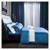 1400TC Egyptian Cotton Bedding Set White bedlinen 106''x90''US Size Duvet Cover Fitted Sheet with Elastic Pillowcase 4pcs,Bed view 2