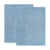 Superior 100% Cotton Bathmat Set, Bath Mats, Bathroom Decor, Shower, Bathtub Essentials, Home Accessories, Small Washable Rug, No Backing, Heavyweight, Nora Collection, Set of 2, 22" x 35", Denim Blue view 1