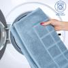 Superior 100% Cotton Bathmat Set, Bath Mats, Bathroom Decor, Shower, Bathtub Essentials, Home Accessories, Small Washable Rug, No Backing, Heavyweight, Nora Collection, Set of 2, 22" x 35", Denim Blue view 4