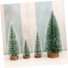 KONTONTY 2pcs Miniature Christmas Tree Ornaments Frosted Pine Tabletop Decor for Home Office Festive Displays Premium Craftsmanship for Holiday Cheer view 3