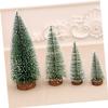 KONTONTY 2pcs Miniature Christmas Tree Ornaments Frosted Pine Tabletop Decor for Home Office Festive Displays Premium Craftsmanship for Holiday Cheer view 4