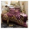 White Egyptian Cotton Luxury Embroidery Bedding Set 4Pcs King Queen Size Bed Sheet Set Duvet Cover Pillowcases,Bed view 2