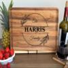 Bamboo Wood Cutting Board for Kitchen - 1 inch Thick - Cheese Charcuterie Board, Christmas Gifts with Side Handles and Juice Grooves, Personalized Cutting Board with name view 1