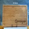 Bamboo Wood Cutting Board for Kitchen - 1 inch Thick - Cheese Charcuterie Board, Christmas Gifts with Side Handles and Juice Grooves, Personalized Cutting Board with name view 2