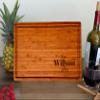 Bamboo Wood Cutting Board for Kitchen - 1 inch Thick - Cheese Charcuterie Board, Christmas Gifts with Side Handles and Juice Grooves, Personalized Cutting Board with name view 4