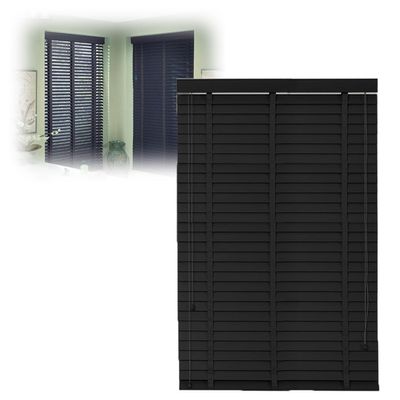 2" Slats Wooden Venetian Blinds for Windows Darkening Shades Horizontal Blind for Bedroom Bathroom Patio Office Cordless Privacy Venetian Shades W 20'' 28'' 36'' 40'' 52'' 64'' 72''(34" W x 48" H)