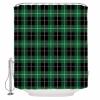 Teamery Shower Curtain with Hooks, Christmas St. Patrick's Day Green Black Lattice Buffalo Check Decor Shower Curtains for Bathroom Waterproof Fabric Bathroom Accessories Bathtub Decor, 72"x72" view 1