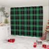 Teamery Shower Curtain with Hooks, Christmas St. Patrick's Day Green Black Lattice Buffalo Check Decor Shower Curtains for Bathroom Waterproof Fabric Bathroom Accessories Bathtub Decor, 72"x72" view 2