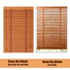 2" Slats Wooden Blinds for Windows Room Darkening Shades Horizontal Venetian Blinds Inside/Outside Mount Shades for Office, Bedroom, Living Room Cordless(34" W x 72" H) view 4