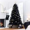 Best Choice Products Artificial Black Pampas Christmas Tree, 9ft Premium Deluxe Unlit Pampas Grass Holiday Dcor, Easy Assembly, Metal Base view 2