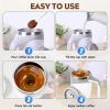 Automatic Magnetic Stirring Coffee Mug, 2025 New Self Stirring Mug With Lid, Stainless Steel Self Mixing Cup for Milk Tea (2, White) view 3