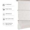 Roman Shades for Windows, 100% Blackout Heat Blocking Room Darkening Roman Blinds for Home Living Room Door Bedroom, Linen Color, 69" W x 64" H view 2
