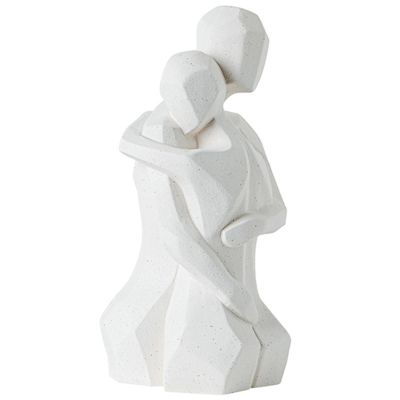 Jwqqwdza Hugging Couple Modern Sculptures Home Decor, Romantic Lover Statue Figurine for Office Entrance Cabinet Shelf, (Hug, 5" * 7")
