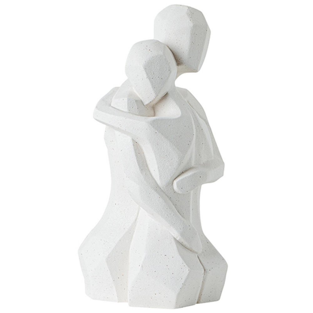 Jwqqwdza Hugging Couple Modern Sculptures Home Decor, Romantic Lover Statue Figurine for Office Entrance Cabinet Shelf, (Hug, 5" * 7")