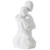Jwqqwdza Hugging Couple Modern Sculptures Home Decor, Romantic Lover Statue Figurine for Office Entrance Cabinet Shelf, (Hug, 5" * 7") view 1
