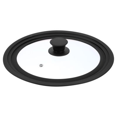 uxcell Universal Lid for Pot Fit 9.5, 10, 11" Diameter Cookware Black 1Pcs