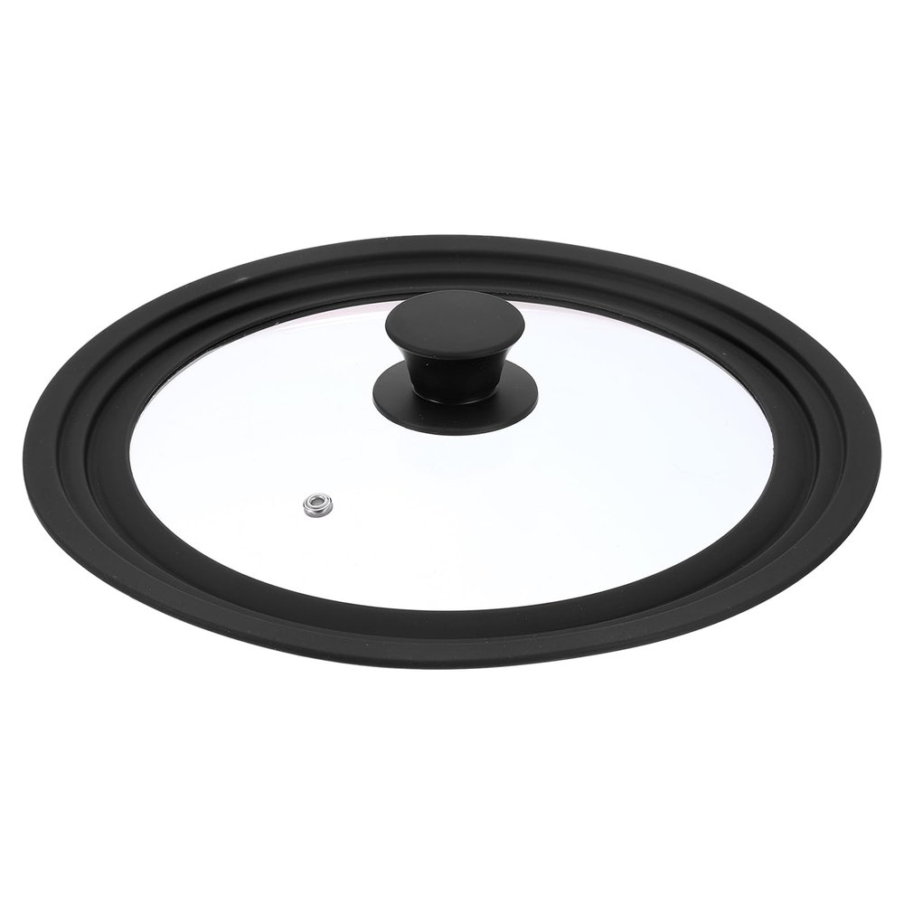 uxcell Universal Lid for Pot Fit 9.5, 10, 11" Diameter Cookware Black 1Pcs
