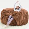 Bean Bag Chairs for AdultsBean Bag with Filler IncludedSoft Memory Foam ChairLiving Room Bean Bag Chairs for AdultsSuitable for Reading Chairs in bedrooms and Dormitories (Black, 6Ft) view 3