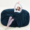 Bean Bag Chairs for AdultsBean Bag with Filler IncludedSoft Memory Foam ChairLiving Room Bean Bag Chairs for AdultsSuitable for Reading Chairs in bedrooms and Dormitories (Black, 6Ft) view 4