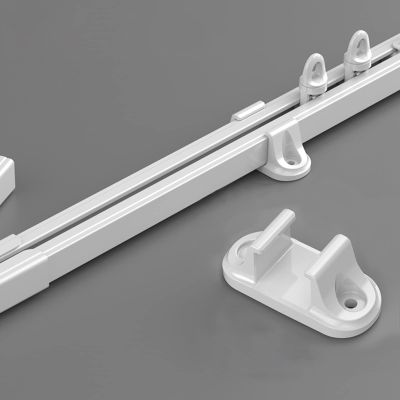 BABYCE Hospital Curtain Track System RV Curtain Curtain Single Tracks Ceiling Mounting White, Retractable Adjustable Room Divider, Curtain Guide Rail Systems for Shower, RV, Living Room(1m/3.3ft)