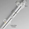 BABYCE Hospital Curtain Track System RV Curtain Curtain Single Tracks Ceiling Mounting White, Retractable Adjustable Room Divider, Curtain Guide Rail Systems for Shower, RV, Living Room(1m/3.3ft) view 2