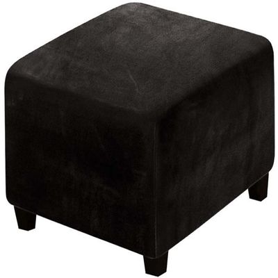 ZYANLING Square Ottoman Cover 18 x 18/20x20/36 x 36 in Stretch Velvet Ottoman Slipcover Furniture Protector Folding Storage Stool Furniture Protector with Elastic Bottom (#9 L