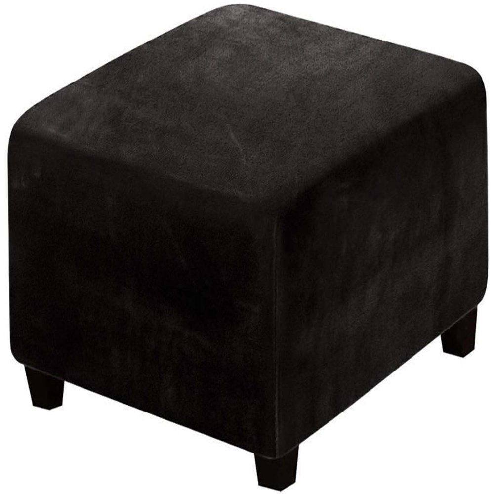ZYANLING Square Ottoman Cover 18 x 18/20x20/36 x 36 in Stretch Velvet Ottoman Slipcover Furniture Protector Folding Storage Stool Furniture Protector with Elastic Bottom (#9 L