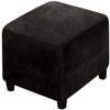 ZYANLING Square Ottoman Cover 18 x 18/20x20/36 x 36 in Stretch Velvet Ottoman Slipcover Furniture Protector Folding Storage Stool Furniture Protector with Elastic Bottom (#9 L view 1