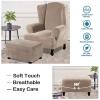 ZYANLING Square Ottoman Cover 18 x 18/20x20/36 x 36 in Stretch Velvet Ottoman Slipcover Furniture Protector Folding Storage Stool Furniture Protector with Elastic Bottom (#9 L view 3