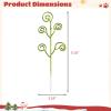 50 Pcs Sparkle Spiral Christmas Picks, Red Green Branch Decor, 11.8 X 9 Inch Glitter Curly Stems, Vase Filler, Holiday Tree Ornaments view 3