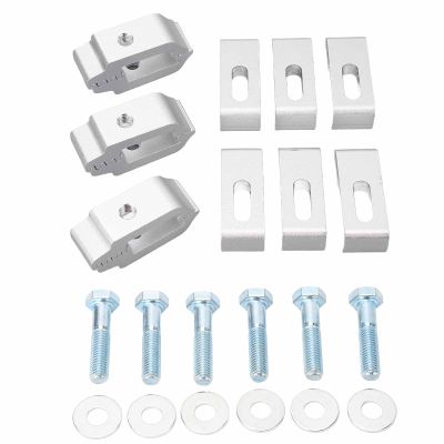 6pcs Truck Bed Cover Clamps 1112514 Aluminum Low Pro Truck Cap Mounting Clamps for Most Truck Beds (Silver)