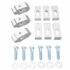 6pcs Truck Bed Cover Clamps 1112514 Aluminum Low Pro Truck Cap Mounting Clamps for Most Truck Beds (Silver) view 1