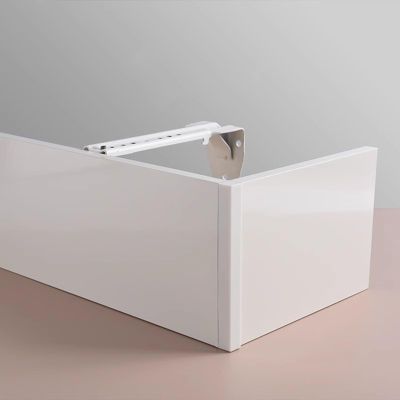 WhamtL Wall Mount Curtain Pelmet Box, Aluminum Alloy Cornice Boards for Windows, Bedroom/Living Room/Apartment Window Curtain Pelmet Panel Without Track(122cm (4ft))