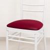 Balsa Circle 5 Burgundy Spandex Chiavari Chair Cushion Covers  Stretchable Seat Protectors for Wedding Party Event Chairs Supplies Home Decor view 3