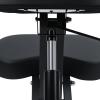 Worparsen Adjustable Ergonomic Kneeling Chair, Stool for Home Office, Brake and Smooth Gliding Casters, Thick Comfortable Cushions, Posture Correction Chair Desk Supplies Black view 3