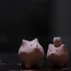 Ceramic Puppy Figurines, Sculpted Dogs, Cute Puppies, Home Desktop Decorations (Samoyed Family) view 1