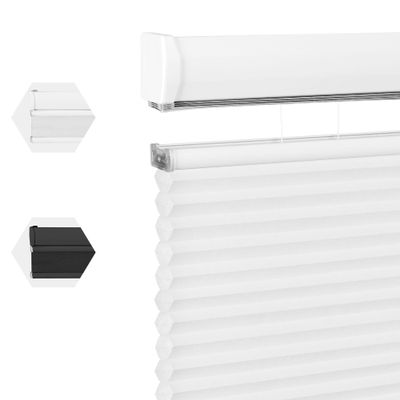 Sulugood Top Down Bottom Up Cellular Shades,Light Filtering Honeycomb Blinds,Easy Install Cordless Cellular Blinds for Window,White,21.5" W x 36" H