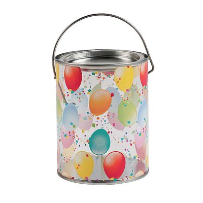 Fun Express 4" x 5" Birthday Party Paint Bucket Favor Containers - 6 Piece