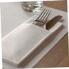 Gogogmee 50pcs Disposable Napkins Silverware Pockets for Tea Party Linen-like Dinner Napkins Wedding Party 40x40cm White view 4