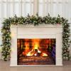 9Ft Christmas Cedar Garland Cypress Garland Artificial Pine Garland Christmas Garland with Lights Christmas Decoration for Mantle Fireplace Table Stairs view 1